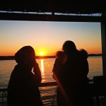 sunset with clients on safari package
